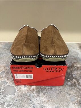Deer Stags Brown Suede Slip-On Loafers